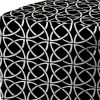 17" Black Cube Geometric Indoor Outdoor Pouf Cover