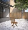 24" Brown Solid Wood Indoor Outdoor Deck Chair