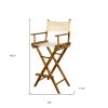 White And Brown Solid Wood Director Chair