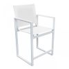 23" White Metal Director Chair