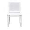 Set of Two 20" White Aluminum Indoor Outdoor Dining Chair