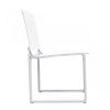 Set of Two 20" White Aluminum Indoor Outdoor Dining Chair