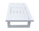 51" White Aluminum Outdoor Coffee Table