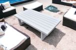 51" White Aluminum Outdoor Coffee Table