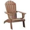 30" Brown Heavy Duty Plastic Adirondack Chair