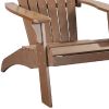 30" Brown Heavy Duty Plastic Adirondack Chair