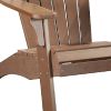 30" Brown Heavy Duty Plastic Adirondack Chair