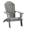 30" Gray Heavy Duty Plastic Adirondack Chair