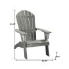 30" Gray Heavy Duty Plastic Adirondack Chair