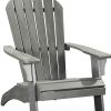 30" Gray Heavy Duty Plastic Adirondack Chair