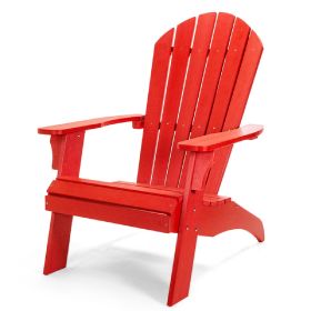 30" Red Heavy Duty Plastic Adirondack Chair