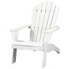 30" White Heavy Duty Plastic Adirondack Chair