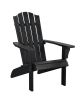 27" Black Heavy Duty Plastic Adirondack Chair