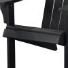 27" Black Heavy Duty Plastic Adirondack Chair