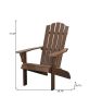 27" Brown Heavy Duty Plastic Adirondack Chair