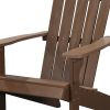 27" Brown Heavy Duty Plastic Adirondack Chair