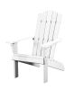 27" White Heavy Duty Plastic Adirondack Chair