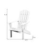 27" White Heavy Duty Plastic Adirondack Chair