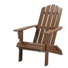 29" Brown Heavy Duty Plastic Adirondack Chair