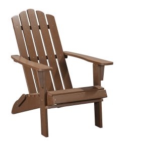 29" Brown Heavy Duty Plastic Adirondack Chair