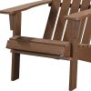 29" Brown Heavy Duty Plastic Adirondack Chair