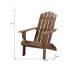 29" Brown Heavy Duty Plastic Adirondack Chair