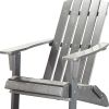 29" Gray Heavy Duty Plastic Adirondack Chair