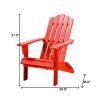 29" Red Heavy Duty Plastic Adirondack Chair