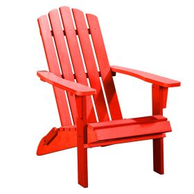 29" Red Heavy Duty Plastic Adirondack Chair