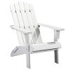 29" White Heavy Duty Plastic Adirondack Chair