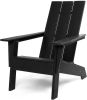 31" Black Heavy Duty Plastic Adirondack Chair