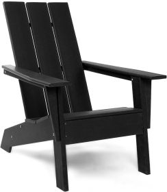 31" Black Heavy Duty Plastic Adirondack Chair