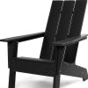 31" Black Heavy Duty Plastic Adirondack Chair