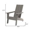 31" Gray Heavy Duty Plastic Adirondack Chair