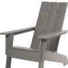 31" Gray Heavy Duty Plastic Adirondack Chair