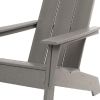 31" Gray Heavy Duty Plastic Adirondack Chair