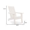 31" White Heavy Duty Plastic Adirondack Chair