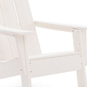 31" White Heavy Duty Plastic Adirondack Chair