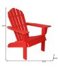 32" Red Heavy Duty Plastic Adirondack Chair