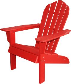 32" Red Heavy Duty Plastic Adirondack Chair