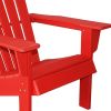 32" Red Heavy Duty Plastic Adirondack Chair