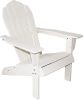 32" White Heavy Duty Plastic Adirondack Chair