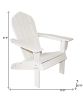 32" White Heavy Duty Plastic Adirondack Chair