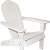 32" White Heavy Duty Plastic Adirondack Chair