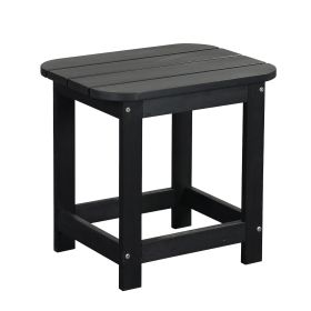 19" Black Resin Outdoor Side Table