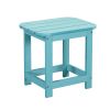 19" Blue Resin Outdoor Side Table