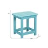 19" Blue Resin Outdoor Side Table