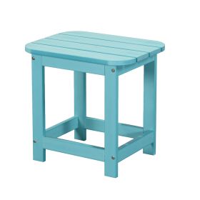 19" Blue Resin Outdoor Side Table