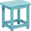 19" Blue Resin Outdoor Side Table