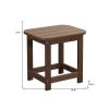 19" Brown Resin Outdoor Side Table